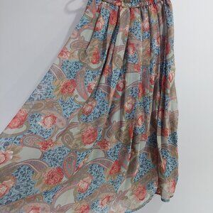 Vintage Pennyblack Floral  Maxi Skirt Size It46 US12 Made In Italy